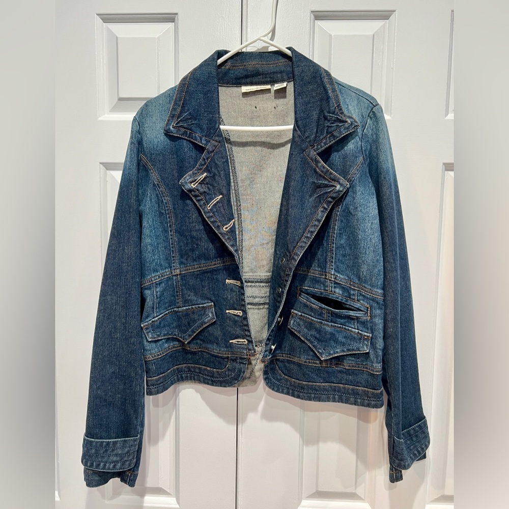 Dkny Structured Denim Jacket Size Medium - image 1